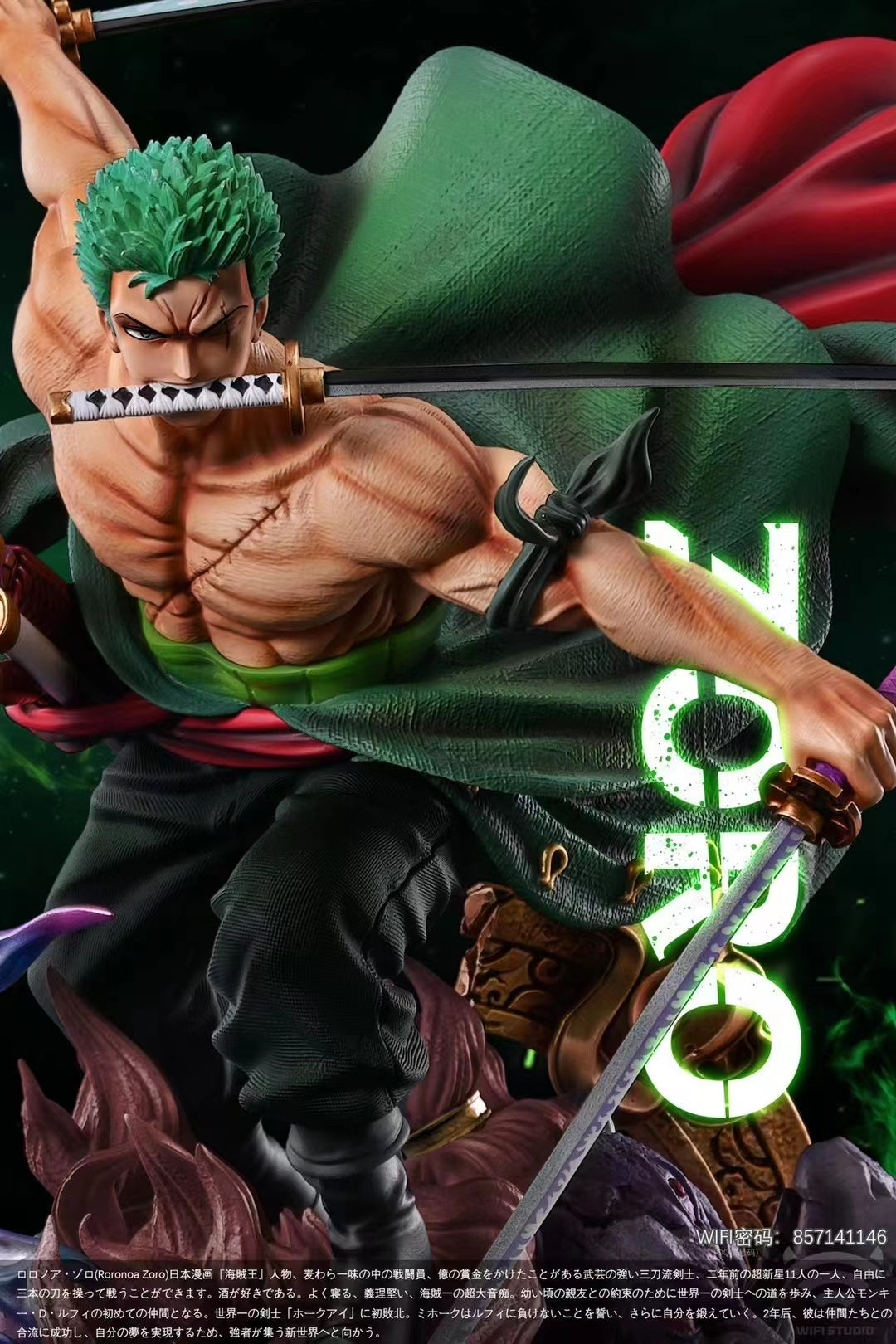 Wifi Studio One Piece Roronoa Zoro Resin Statue